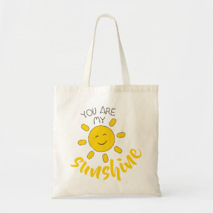 Yellow Hand Drawn Sun Hello Sunshine Image Sun Art Tote Bag