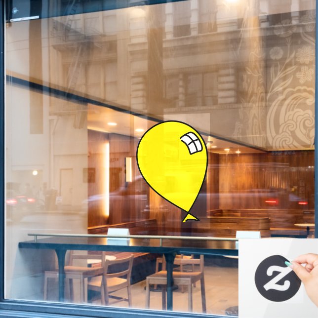 Yellow Happy Balloon (Cafe Window)
