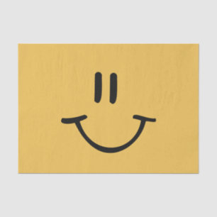 Yellow Happy Face Tissue Paper