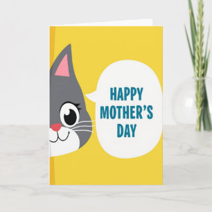 Yellow Happy Mothers Day Card