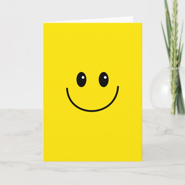 Yellow Happy Smiling Face Card (Front)