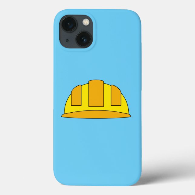Yellow Hard Hat Cartoon Case-Mate iPhone Case (Back)