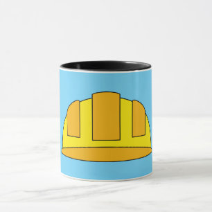 Yellow Hard Hat Cartoon Mug