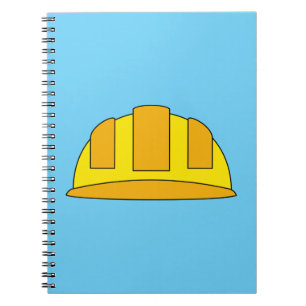 Yellow Hard Hat Cartoon Notebook