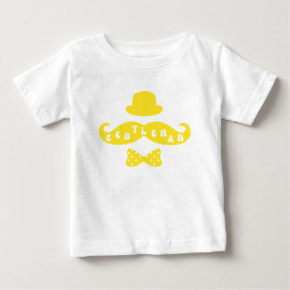 Yellow Hat Moustache Casual Baby Boy T-Shirt