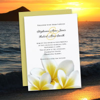 Yellow Hawaiian Plumeria Frangipani Wedding