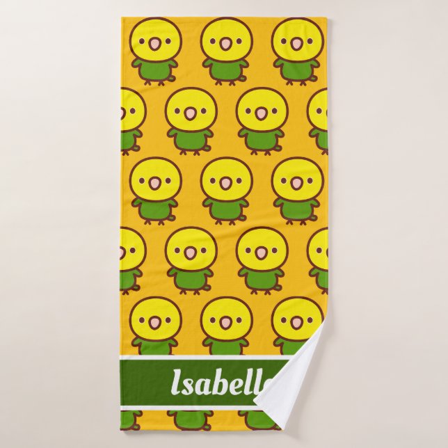 Yellow-headed amazon bath towel (Bath Towel)