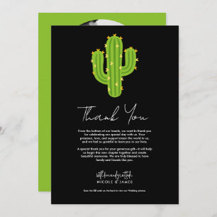 Yellow Heart Cactus Fiesta Love Thank You Invitation
