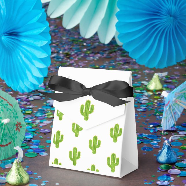 Yellow Heart Cactus Fiesta Love Wedding Favour Box (Party)