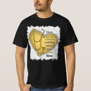 Yellow heart Geriatric Nurse T-Shirt
