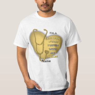 Yellow heart Geriatric Nurse T-Shirt