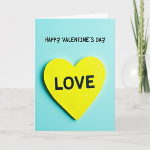 Yellow Heart Love Card