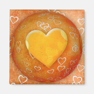 Yellow Heart Magnet