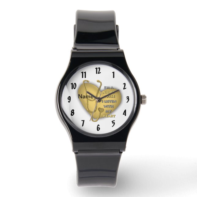 Yellow Heart Night Nurse Watch (Front)