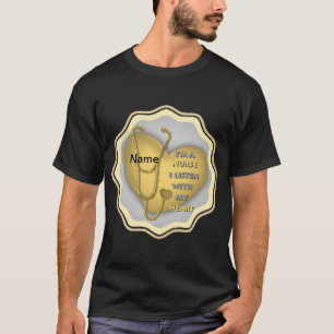 Yellow Heart Nurse  T-Shirt