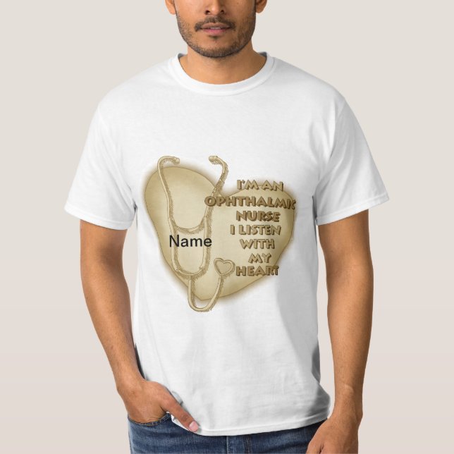 Yellow Heart Ophthalmic Nurse T-Shirt (Front)