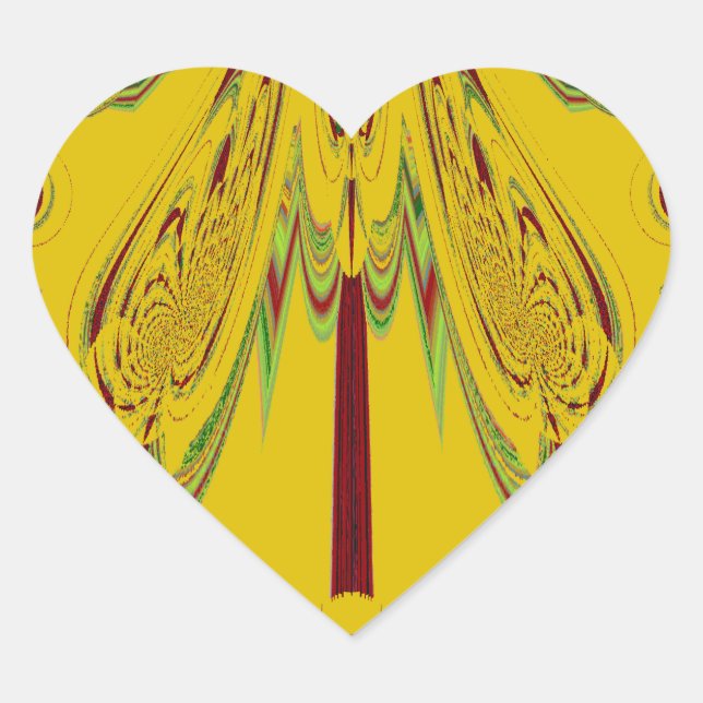 Yellow Heart Sticker (Front)