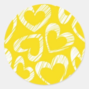Yellow hearts Sticker