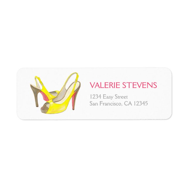 Yellow Heels Address Label Return Address Label (Front)