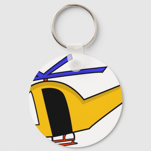 Yellow Helicopter Key Ring (Front)