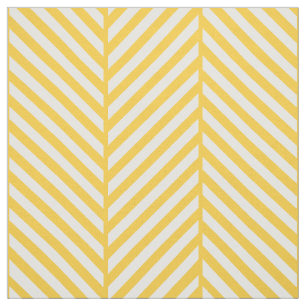 Yellow Herringbone Large Scale Fabric