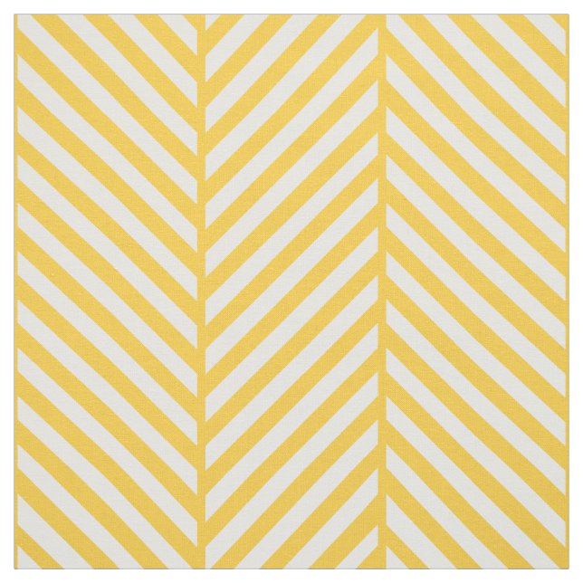 Yellow Herringbone Large Scale Fabric (Swatch)