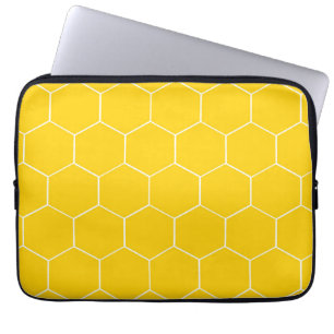 Yellow Hexagons Laptop Sleeve