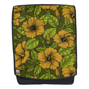Yellow hibiscus backpack