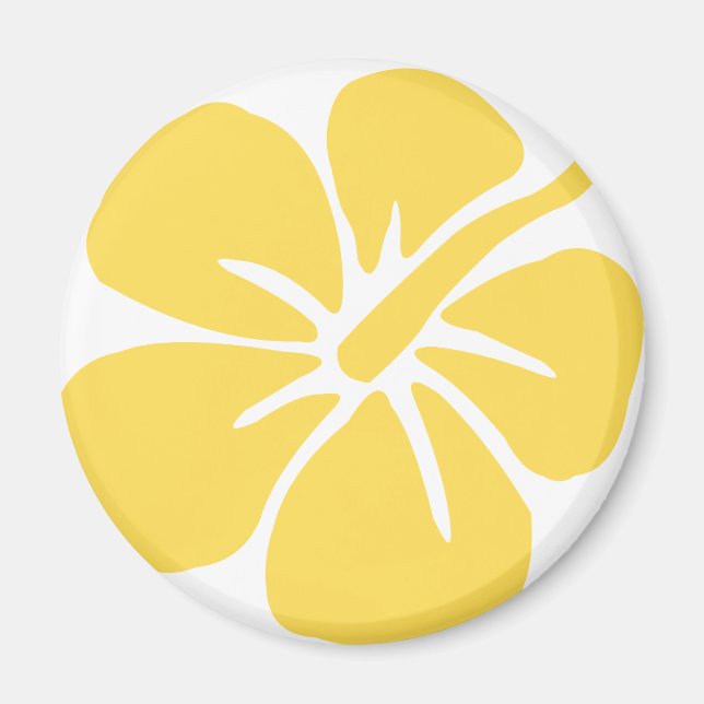 yellow hibiscus flower 1 magnet (Front)