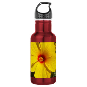 Yellow Hibiscus Flower 532 Ml Water Bottle