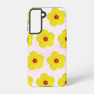 Yellow Hibiscus Flower Art Samsung Galaxy Case
