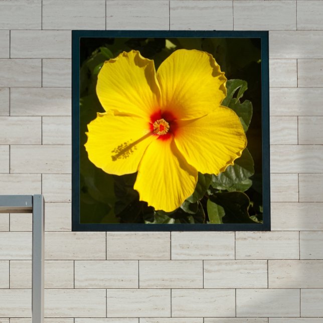 Yellow Hibiscus Flower Small Poster (Creator Uploaded)