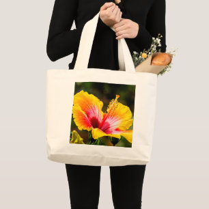 Yellow Hibiscus Flower Tote Bag