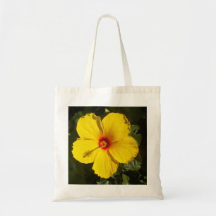 Yellow Hibiscus Flower Tote Bag