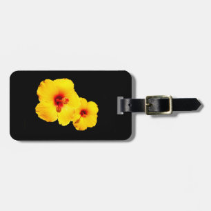 Yellow Hibiscus Luggage Tag