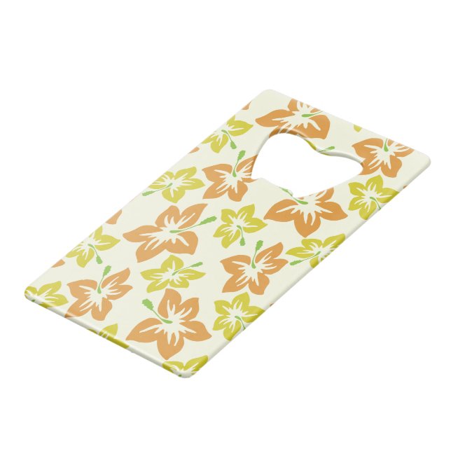 Yellow Hibiscus, Orange Hibiscus, Floral Pattern (Front Angled)