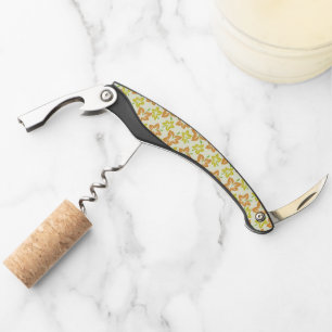 Yellow Hibiscus, Orange Hibiscus, Floral Pattern Corkscrew