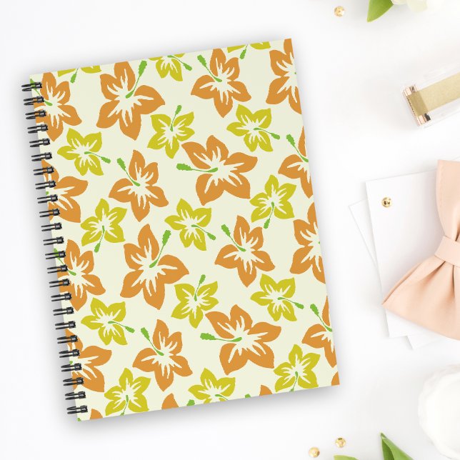Yellow Hibiscus, Orange Hibiscus, Floral Pattern Notebook (Creator Uploaded)