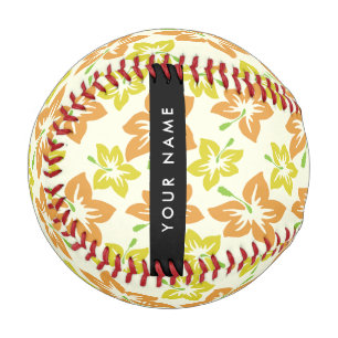 Yellow Hibiscus, Orange Hibiscus, Your Name Baseball