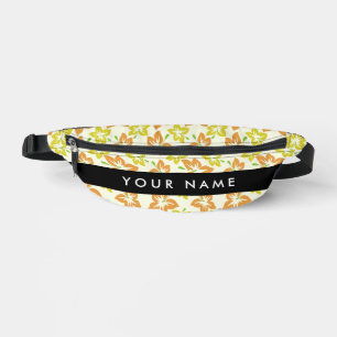 Yellow Hibiscus, Orange Hibiscus, Your Name Bum Bags