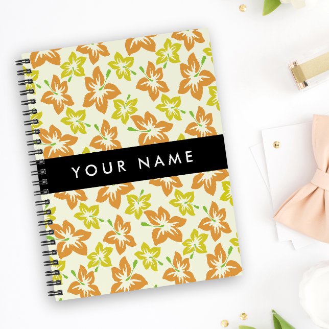 Yellow Hibiscus, Orange Hibiscus, Your Name Notebook (Creator Uploaded)