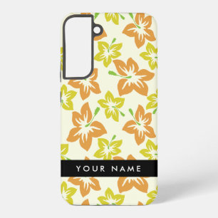Yellow Hibiscus, Orange Hibiscus, Your Name Samsung Galaxy Case