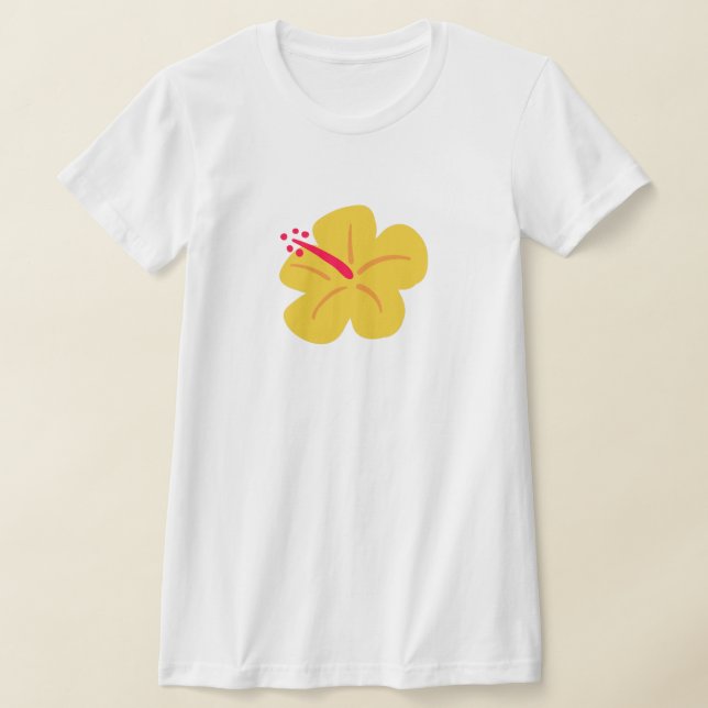 Yellow Hibiscus T-Shirt (Laydown)