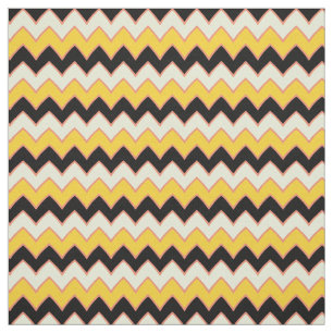 Yellow Hippie Chevron ZigZag Boho Pattern Fabric