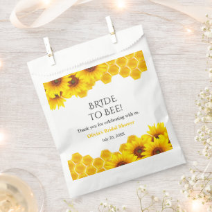 Yellow Honeycomb Bride to Bee Bridal Shower Favour Bag