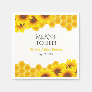 Yellow Honeycomb Meant to Bee Bridal Shower  Napkin