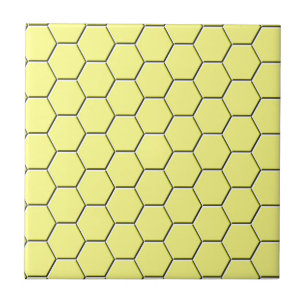 Yellow honeycomb pattern tile