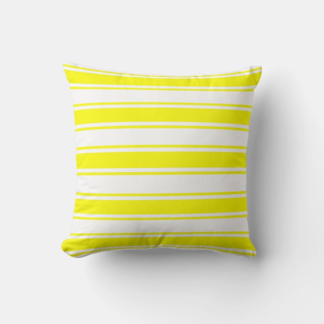 Yellow Horizontal Stripe Cushion (Front)