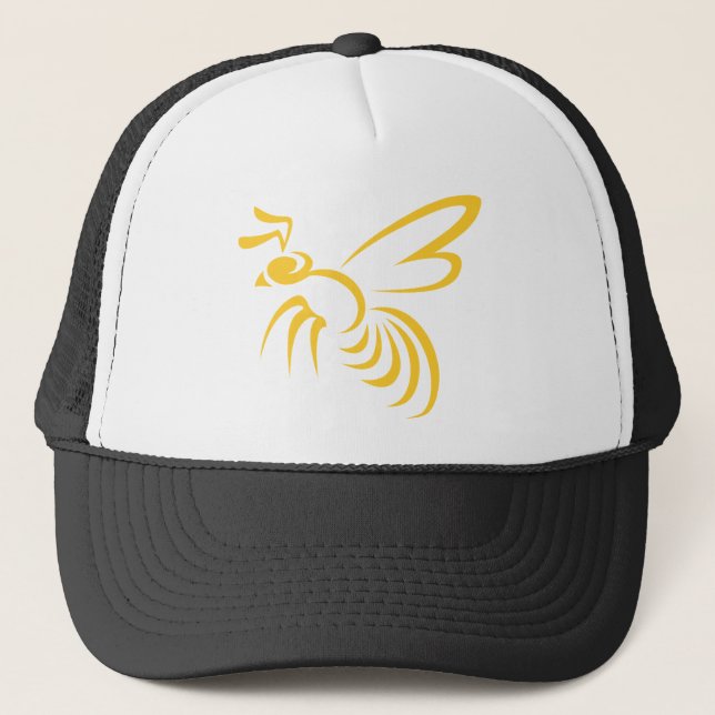 Yellow Hornet Logo Trucker Hat (Front)