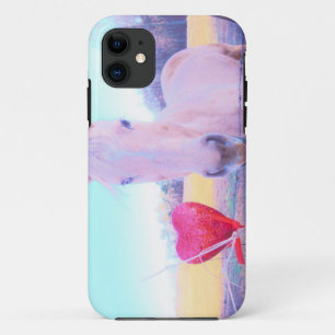 Yellow Horse and Red Heart iPhone 11 Case